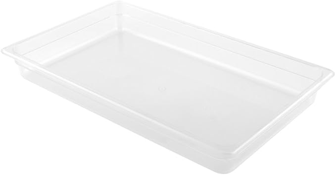 Restaurantware-2.5 Inch Deep Food Pans, 10 Full Size Commercial Food Storage Container - Freezable, Break-Resistant, Clear Plastic Cold Pans, Dishwashable, For Kitchens, Restaurants, Or Cafeterias