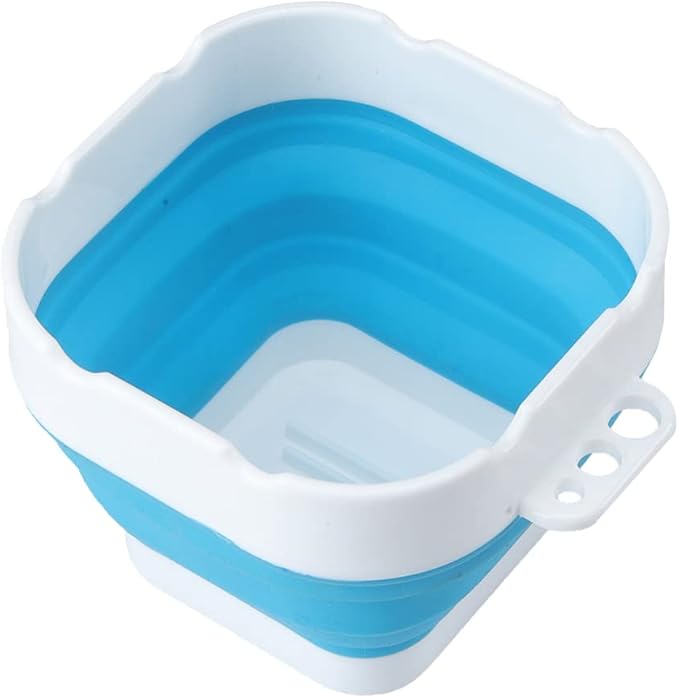 Wakauto Collapsible Paint Brush Washer Cup - Silicone Foldable Brush Cleaner & Holder for Watercolor, Acrylic, Oil Painting, Portable Water Bucket with Non-Slip Grip