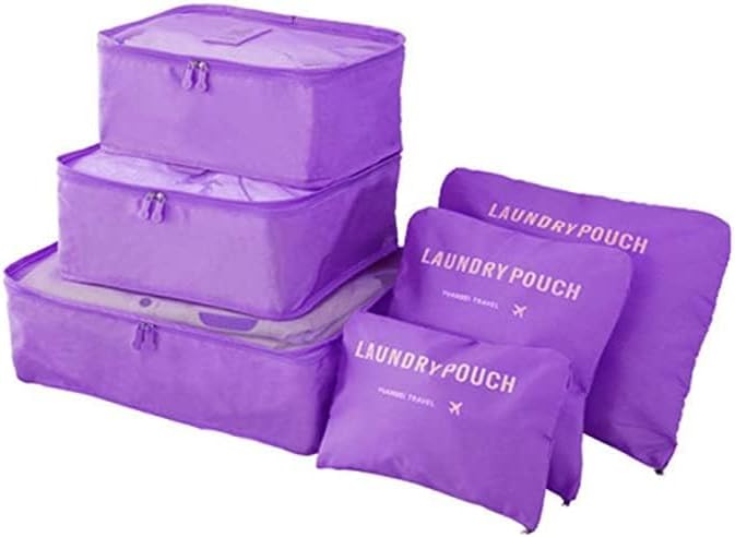 Portable Packing Cubes - Perfect Luggage Organizer Bags, Packing Cubes for Suitcases, Compression Packing Cubes, Travel Bags Organizer for Luggage, Luxurious Travel Cubes, Purple