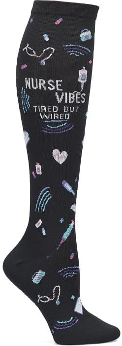 Nurse Mates Women's Calf Socks | 12-14 mmHg Compression | Superior Support & Comfort | 1 Pair
