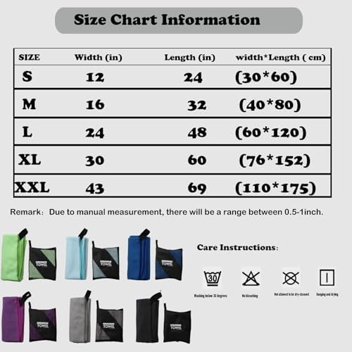 Reusable Quick Dry Beach Towels,Microfiber Travel Towel,Compressed Lightweight Bath Towel for Beach Hiking Gym Yoga Travel Sports Swimming Camping(Royal Blue, 12"*24")