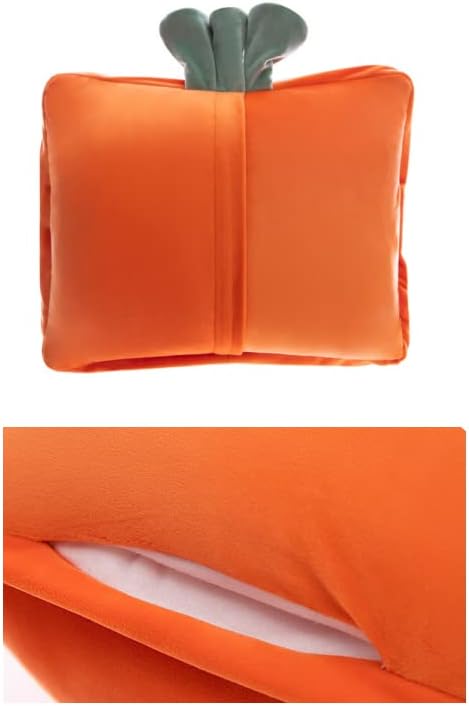 Rikyo 15" Stuffed Fruit Travel Blanket and Pillow Set,3 in 1 Plush Stuffed Hugging Pillow with Warming Hands Pillow Blanket for Kids Gift Travel Airplane Train Bed Office Nap (Pink - Strawberry)