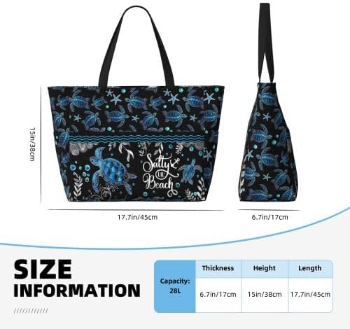 Beach Bag Tote Bags Waterproof Sandproof for Women Large Beach Tote Bag Foldable with Pockets for Weekend Vacation