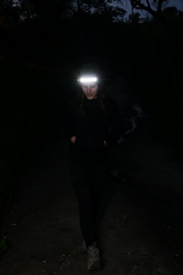 NightBuddy The Original LED Headlamp Rechargeable Flashlight for Adults Camping Essentials Backpacking Lights 4X Brighter Other Headlight Headband Lamp 5 Light Modes Hiking Gear Must Haves (Headlamp)