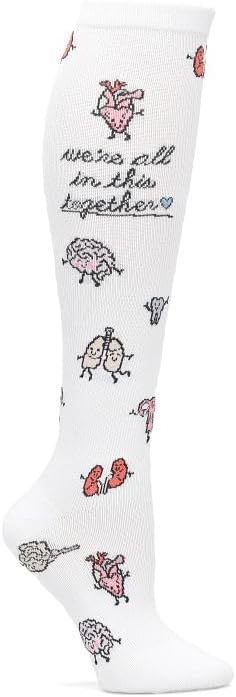 Nurse Mates Women's Calf Socks | 12-14 mmHg Compression | Superior Support & Comfort | 1 Pair