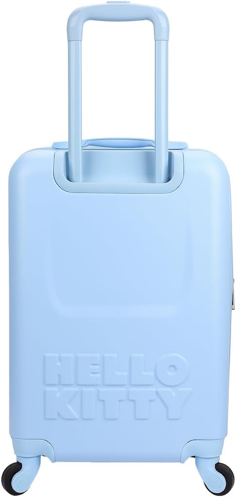Bioworld Hello Kitty Blue Checkered Adult 20" Rolling Luggage