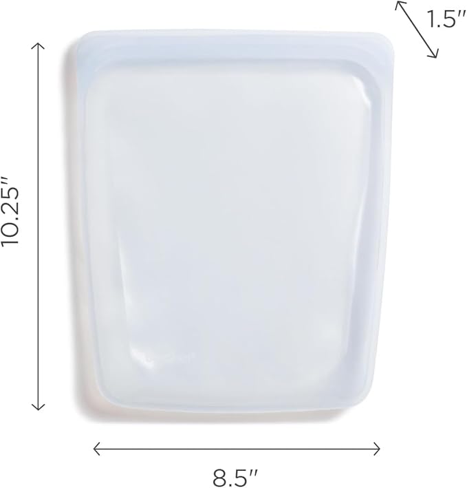 Stasher Silicone Reusable Storage Bag, Half Gallon Bag, Reusable Freezer Bags, Microwave, Dishwasher, Oven Safe, Sous Vide, Premium Lunch Container, Eco Friendly, Food Storage Bags, 64 oz, Aqua | Reusable Food Bag