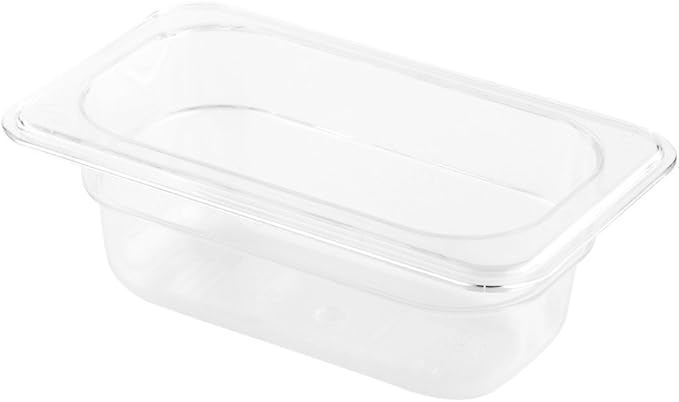 Restaurantware-2.5 Inch Deep Food Pans, 10 1/9 Size Commercial Food Storage Container - Freezable, Break-Resistant, Clear Plastic Cold Pans, Dishwashable, For Kitchens, Restaurants, Or Cafeterias