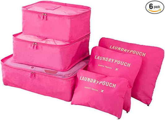 Portable Packing Cubes - Perfect Luggage Organizer Bags, Packing Cubes for Suitcases, Compression Packing Cubes, Travel Bags Organizer for Luggage, Luxurious Travel Cubes, Hot Pink