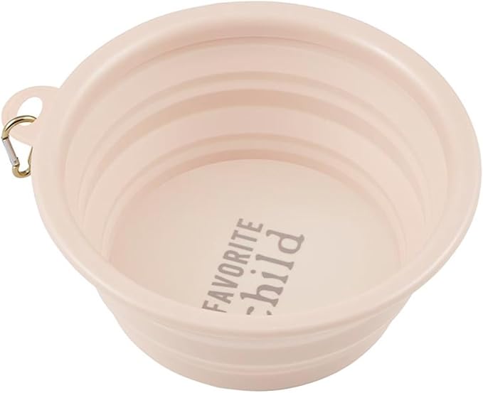 Santa Barbara Design Studio Collapsible Pet Bowl Silicone Portable Water Bowl for Dogs or Cats, Holds 4-Cups, Favorite Child