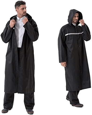 Pahajim Mens Raincoat with Hood Long Waterproof Ponchos Lightweight Rain Jacket for Women Adults