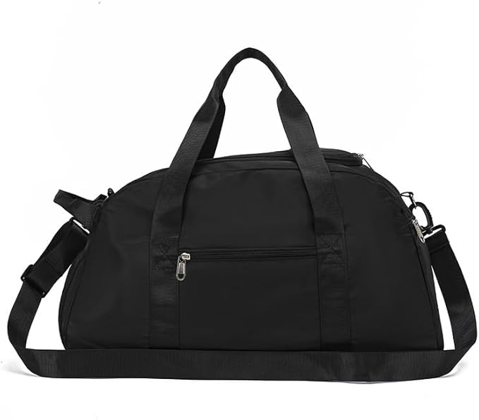Gym Duffle Bag for Men Women, 3 in 1 Sports Duffle Bag with Shoe Compartment, Large Lightweight Weekender Travel Duffel Bag, Carry on Backpack (Black)