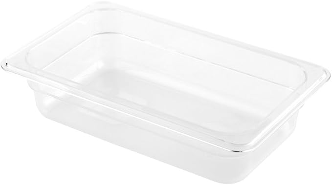 Restaurantware-2.5 Inch Deep Food Pans, 10 1/4 Size Commercial Food Storage Container - Freezable, Break-Resistant, Clear Plastic Cold Pans, Dishwashable, For Kitchens, Restaurants, Or Cafeterias