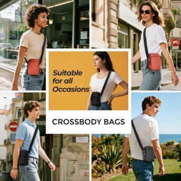 BROADREAM Small Sling Bag for Men, Anti-Theft Crossbody Sling Backpacks for Women - Mini Shoulder Chest Bag for Travel
