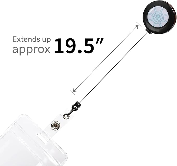 Retractable Waterproof Lanyard with ID Badge Reel Holder & Detachable Buckle for Ships Key Cards, Cruise Essentials & Must Have Accessories (4 Colors)