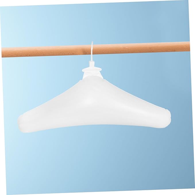 Mobestech 3pcs Plastic Hangers for Clothes 5- Foldable Inflatable Hangers Space-Saving Travel Sturdy Portable Drying for Cruise Home Outdoor