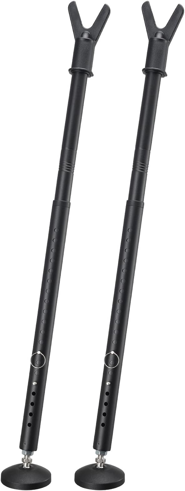 Sliding Door Security Bar 2 Pack, 20.5-51.8 Inch Adjustable Door Stoppers Security Sliding Glass Door Security Bar, Heavy Duty Window/Patio Door Security Bars Black