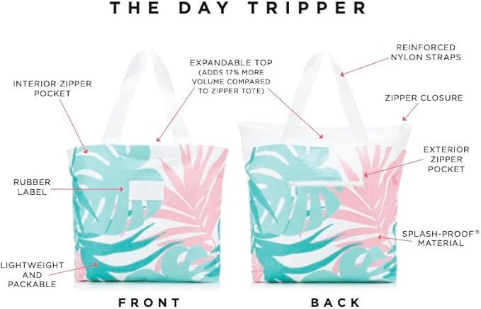 ALOHA Collection Day Tripper Tote | Lightweight, Packable, and Splash-Proof Beach Tote Bag | Easy to Clean