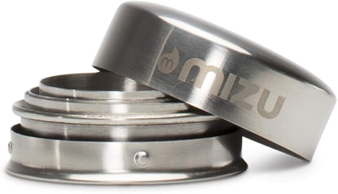 Mizu - Collapsible Shot Glass | 2 oz. Stainless Steel | Bpa Free (W02AMZASGNS) (Pack of 2)