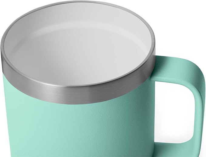 YETI Rambler 10 oz Ceramic Lined Stackable Mug, Vacuum Insulated, Stainless Steel with MagSlider Lid, Seafoam