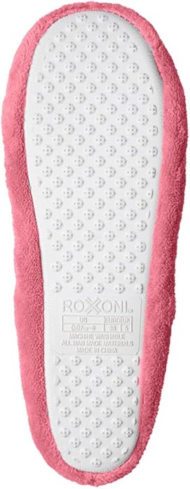 Roxoni Women's Terry Classic Cotton & Velour Ballerina Slippers (Pack of 2)