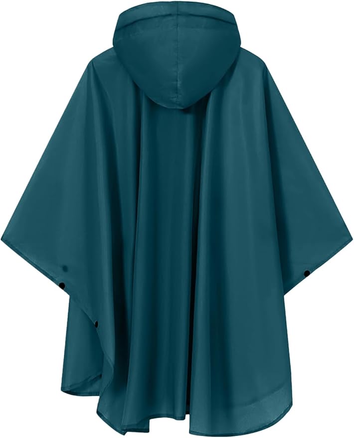 SaphiRose Lightweight Kids Rain Poncho Waterproof Jacket Zipper Up Rain Coat