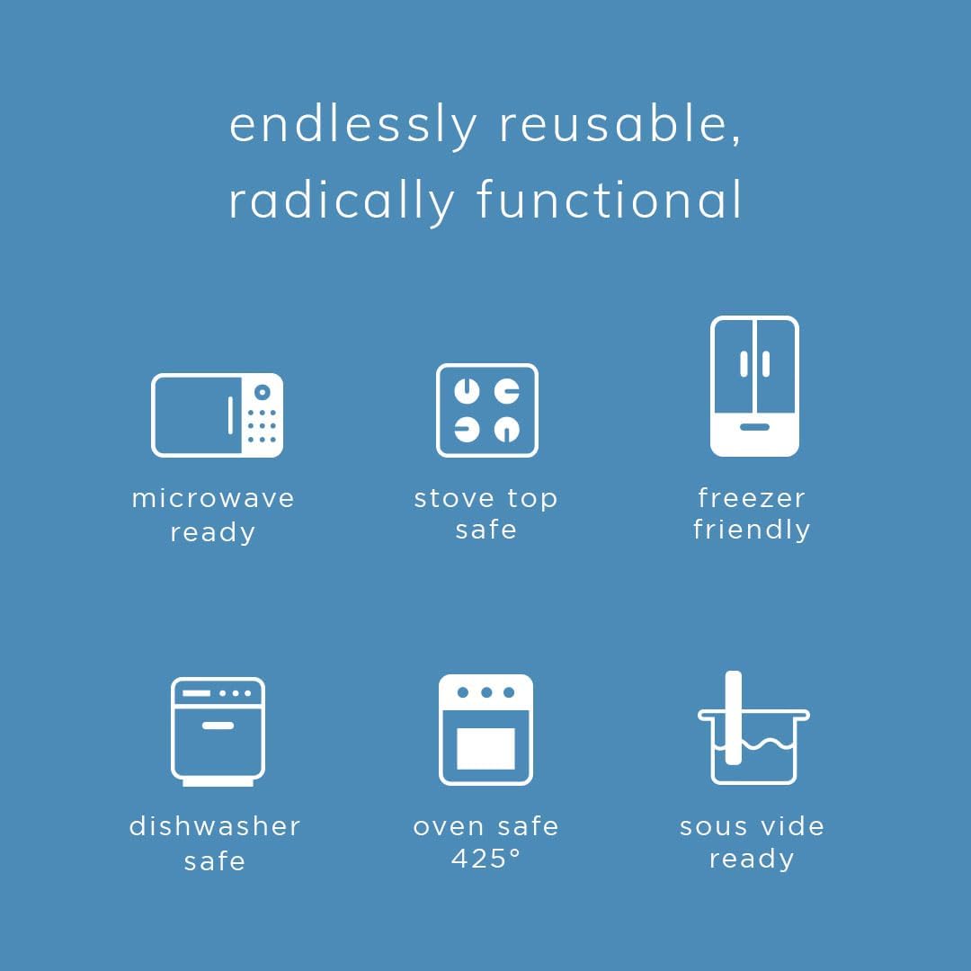 Stasher Premium Silicone Reusable Food Storage Pocket Bag, Aqua, Microwave, Sous Vide, Dishwasher, Oven and Freezer Safe, BPA Free, Leak-free, Eco-friendly, 4 Oz (Pack of 2)