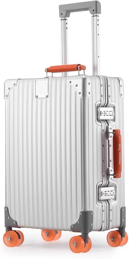Aluminum Luggage 24inch – 2026 Upgrade Zipperless Suitcase with TSA Lock, 360° Silent Spinner Wheels – Premium Aluminum-Magnesium Alloy Suitcase for Modern Travelers