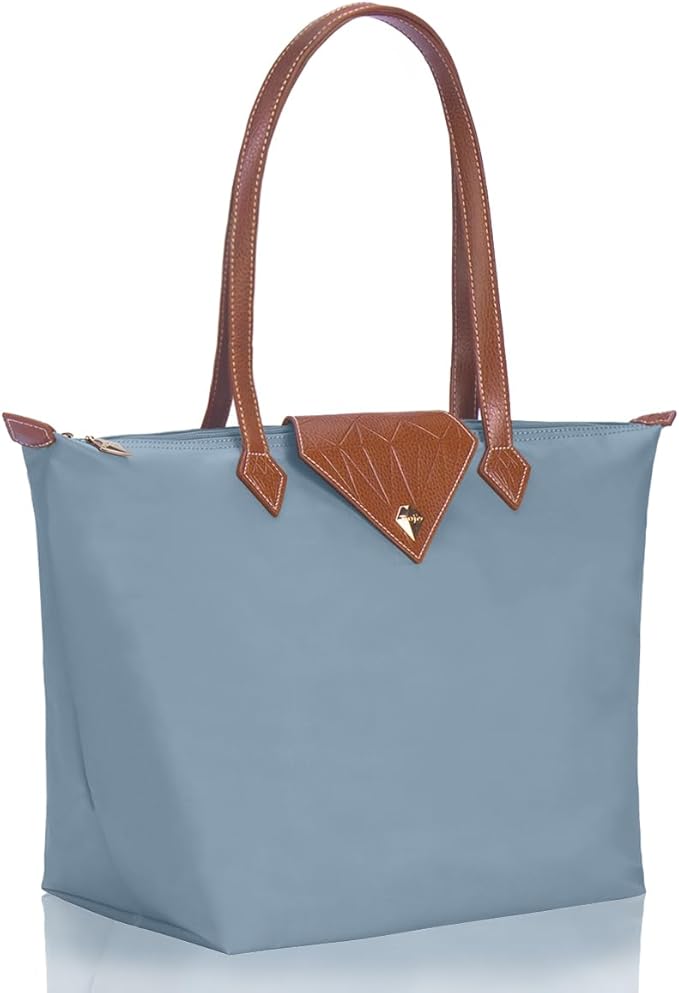 Women Tote Bag,Stylish Waterproof Nylon Ladies Shoulder Bag, Folding Beach Travel Bag for Work,Shopping, Large