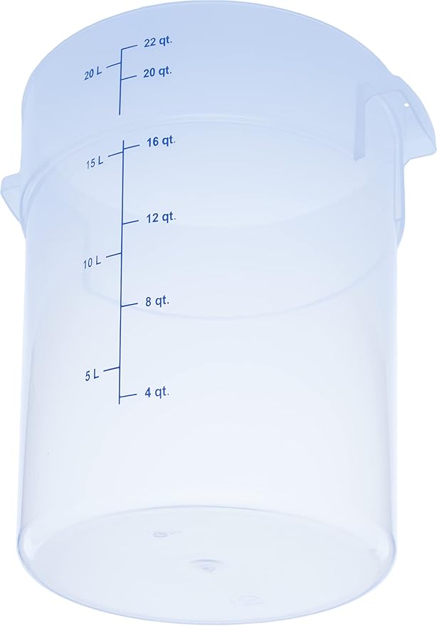 Carlisle FoodService Products None Container, 22 Quart (Pack of 6), Clear