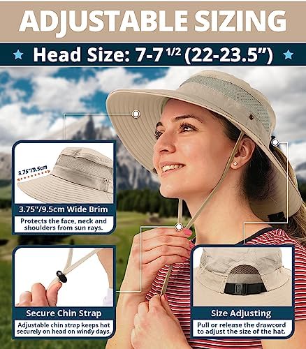 GearTOP Safari Sun Hat for Men and Sun Hats for Women UV Protection UPF 50+ Hiking, Gardening, Fishing