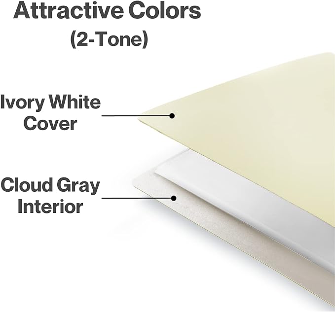 CRANBURY Small Photo Album 4x6 (Ivory), 2-Pack 4 x 6 Photo Book, 24 Pockets Shows 48 Pictures, Mini Plastic Picture Album Binder with Customizable Cover