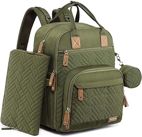 iniuniu Diaper Bag Backpack, 4 in 1 kit Large Unisex Baby Bags for Boys Girls, Waterproof Travel Back Pack with Diaper Pouch