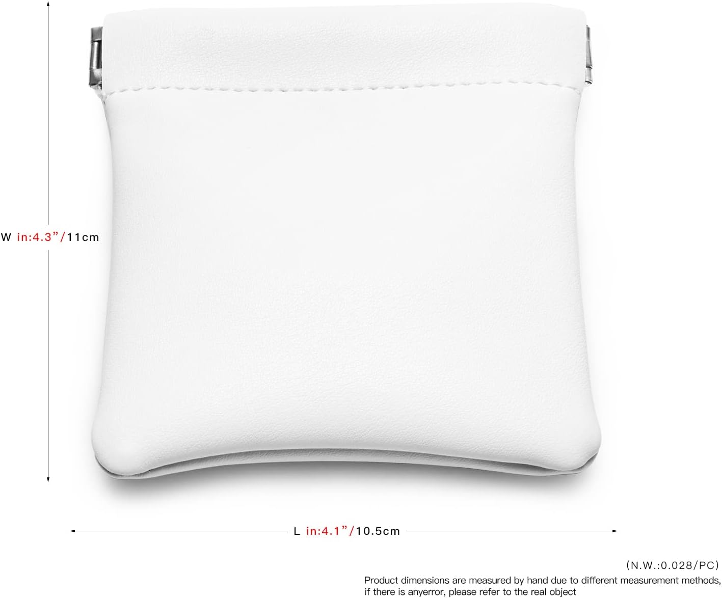 PU Leather Jewelry Travel Bag Leather Jewelry Pouch Christmas,Wedding Party Favor Gift Bag (L, Pearl White)