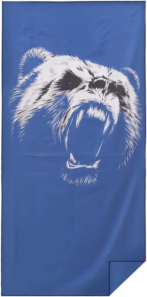 Microfiber Beach Towel, Ultra-Thin & Lightweight, Quick Dry, Sand Free,Compact Travel Towel for Sand, Pool, Swim, Yoga- Includes Carry Bag for Adults Women Men (Blue, 71"×35")
