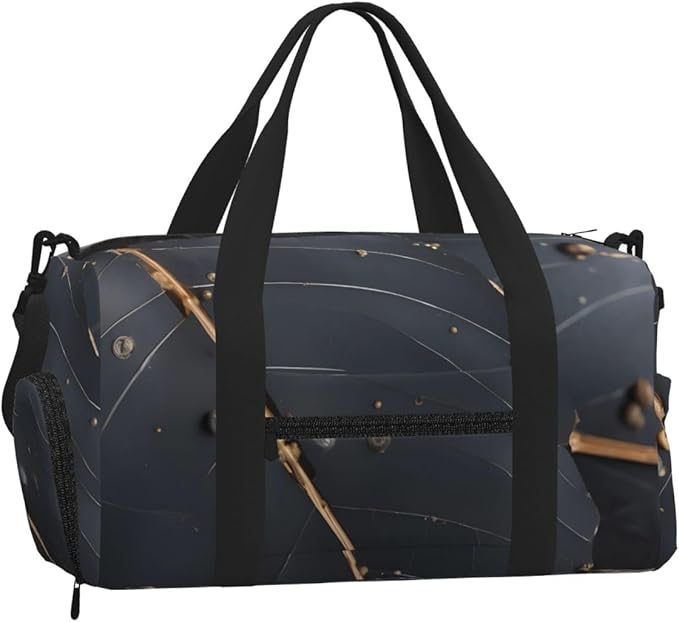 Enchanted Plant Leaves Print Gym Bag with Shoe Compartment for Women Men, 17.7in Sports Duffle Weekender Tote, Overnight Travel Duffel Bag Carry On