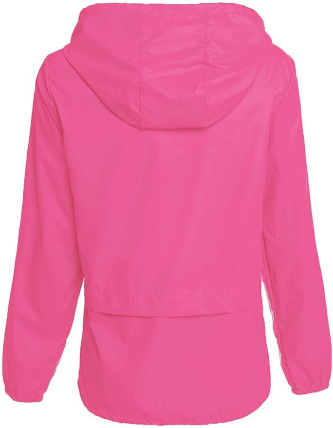 Avoogue Raincoat Women Lightweight Waterproof Rain Jackets Packable Outdoor Hooded Windbreaker