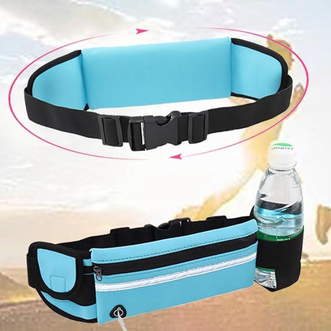 Anti-Theft Invisible Waist Bag, Hidden Storage for Safer Travel, Ultra-Slim Money Belt, Waterproof, Ultra-Light Fabric - Soft, Stretchy & Breathable (Red)