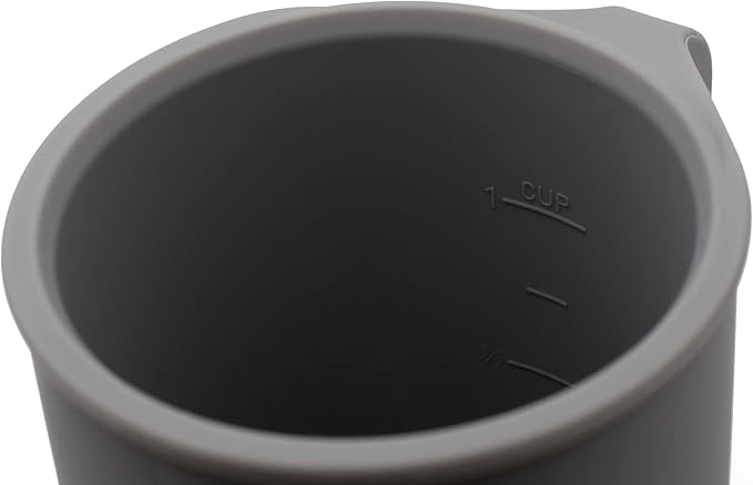 Silicone Coffee Cup - Food Grade Silicone Camping Mug with Handle - Portable, Collapsible Coffee Mug - BPA Free, Dishwasher Safe and Microwave Safe 12- oz (Slate Blue, 2 Pack)
