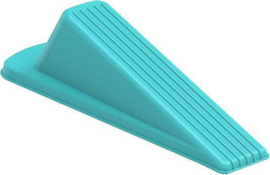 Crosize Door Stoppers for Bottom of Door, Premium Rubber Door Stops, Sturdy Door Wedge for Carpet, Tile, Concrete, Wood, Door Holder for Heavy Duty Door,Blue