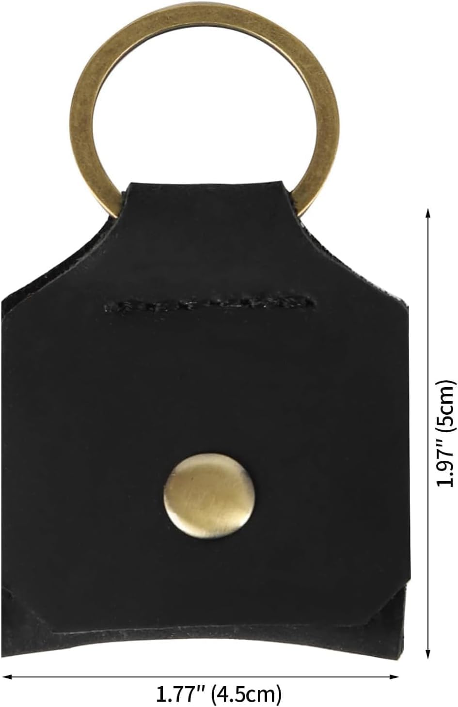 Jack&Chris Genuine Leather SD Card Holder Keychain, Anti-Shock Anti-Dust SD Card Case, Portable Camera Accessories for SD CF CFexpress Micro SD Nano SIM and Micro SIM Cards, Black 2 Packs