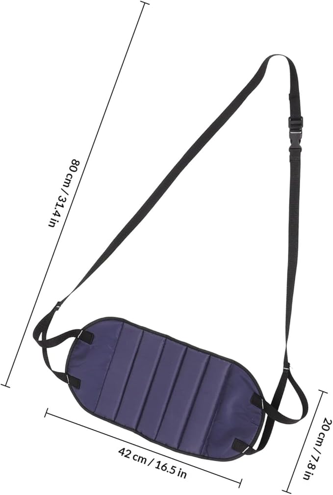 Alipis Airplane Foot Hammock Foot Sling Adjustable Travel Footrest Dark Blue Mesh Portable Leg Rest for Long Flights and Office Under Desk Use