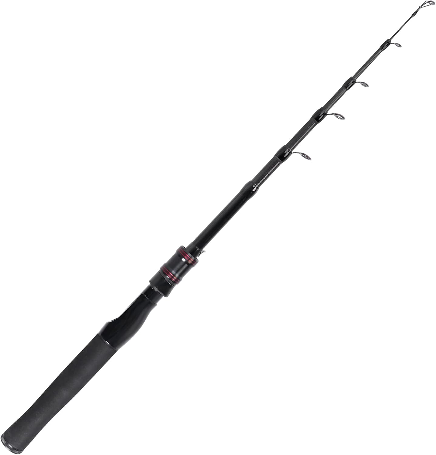 Telescopic Fishing Rod, Collapsible Fishing Rod Portable Spinning Pole for Saltwater and Freshwater, Carbon Fiber Lightweight and Compact Design