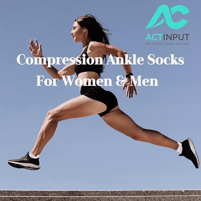ACTINPUT Compression Socks Plantar Fasciitis for Women Men - 8-15 mmHg Best for Athletic,Support,Flight Travel,Nurses,Hiking