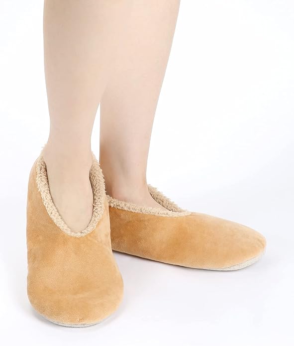 Panda Bros Slipper Socks for Women Grippers, Fuzzy Cozy Fleece Slipper Socks, Soft, Warm House Slippers