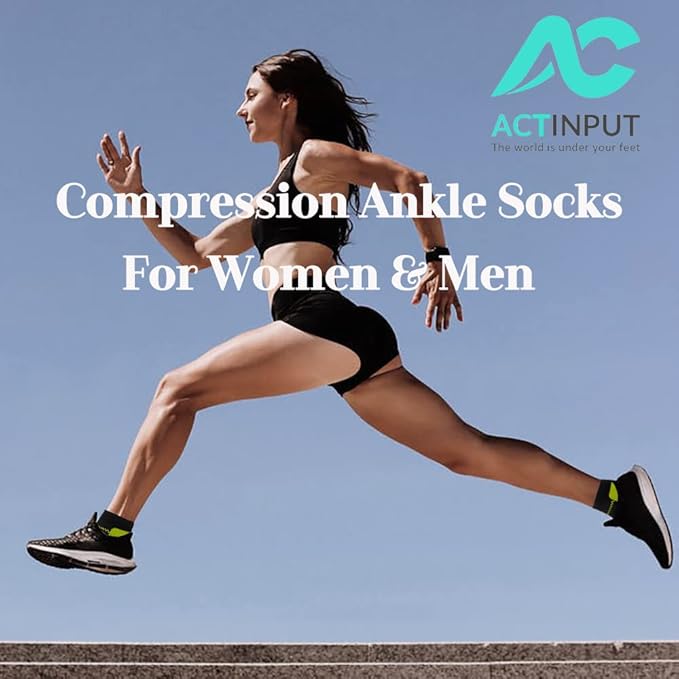 ACTINPUT Compression Socks Plantar Fasciitis for Women Men - 8-15 mmHg Best for Athletic,Support,Flight Travel,Nurses,Hiking