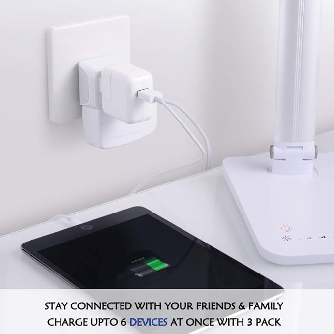 Ceptics Australia Power Plug Adapter, 2 in 1 Type I Plug Adapter, US to Australia, China, New Zealand Power Adapter with Dual USA Inputs, CE, RoHS - 6 Pack