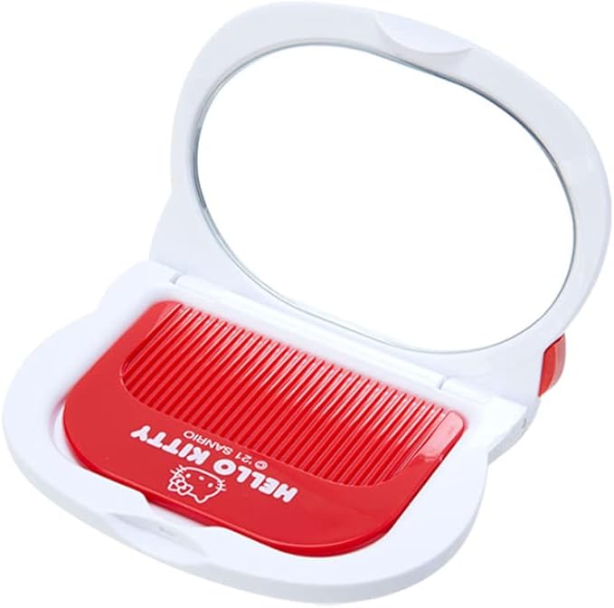 Sanrio 962481 Hello Kitty Table Top Mount Face Mirror & Comb Set