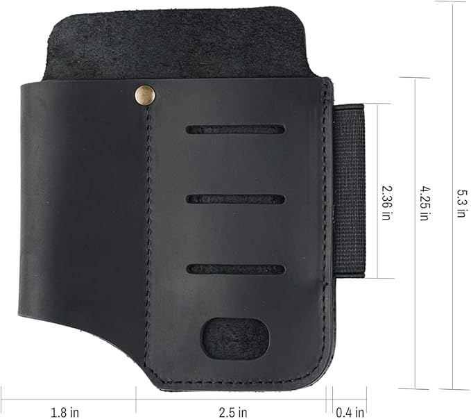 VIPERADE PJ15 Multitool Sheath for Belt, Leather Flashlight Holster, EDC Belt Organizer, Leather EDC Pocket Organizer, Flashlight Sheath