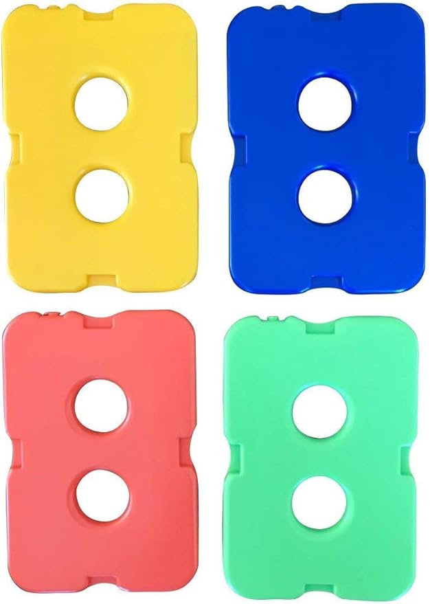 Healthy Packers Ice Packs for Lunch Boxes & Coolers - Original Cool Pack | Slim & Long-Lasting Reusable Ice Pack for Lunch Bags | Freezer Packs for Coolers (Set of 4)